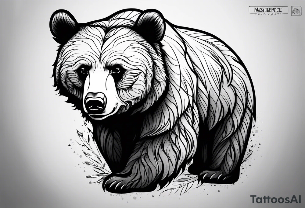 small bear tattoo idea