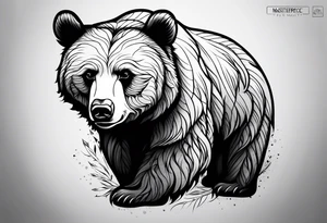 small bear tattoo idea