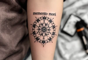 un tatuaje que refleje los principios del estoicismo: "memento mori" "amor fati" "apatheia" "Fateri Errata" "Sympatheia" "Neutrum moralis" "Phroairesis" "Circulus Virtuoso" tattoo idea