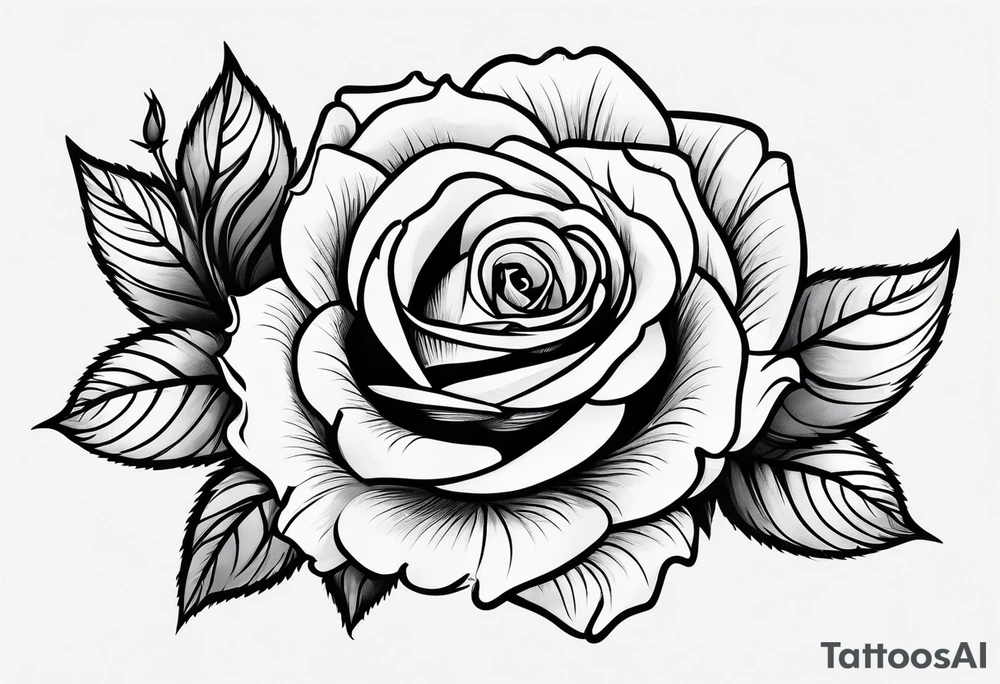 Pistol bullet and a full rose tattoo idea