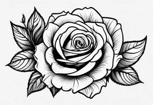 Pistol bullet and a full rose tattoo idea