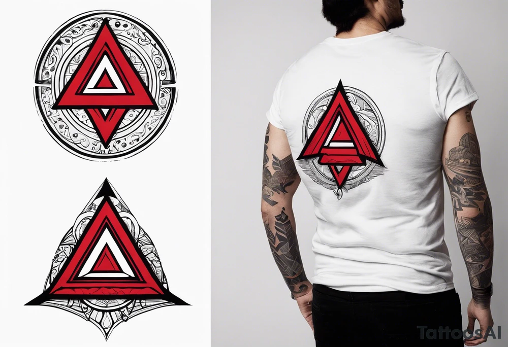 red symbol delta tattoo idea