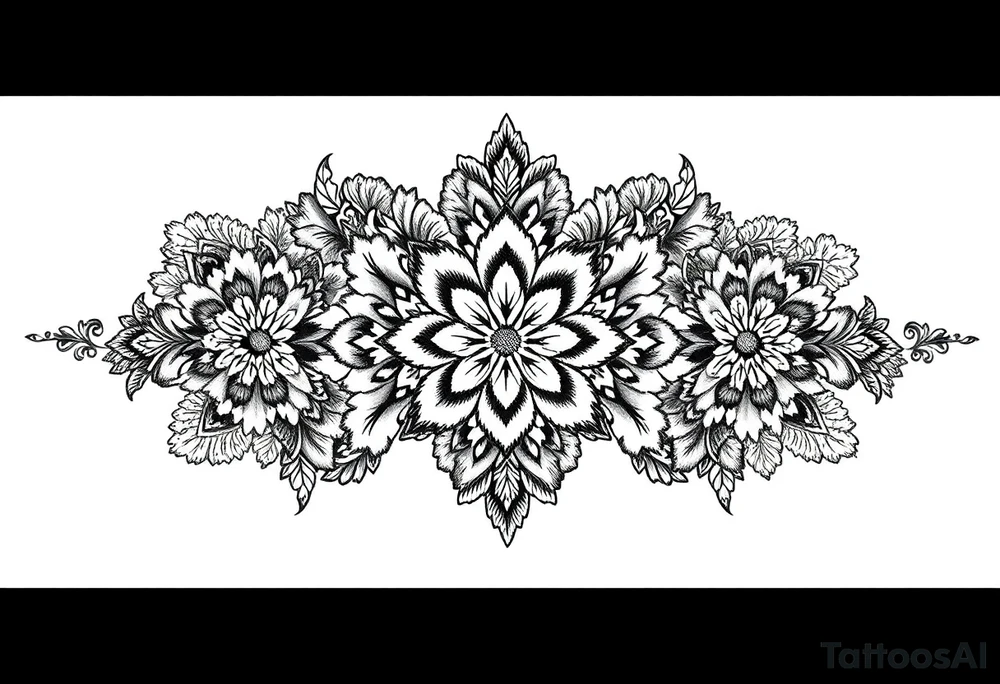 Lace pattern tattoo idea
