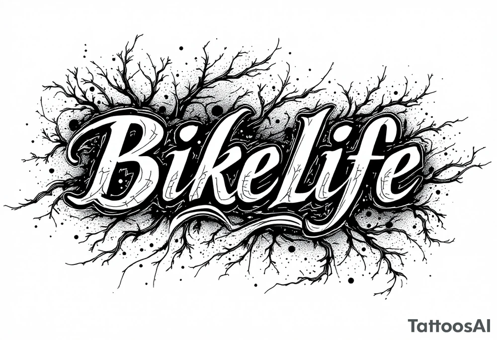 Bikelife tattoo simple text only tattoo idea