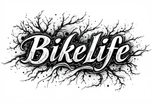 Bikelife tattoo simple text only tattoo idea