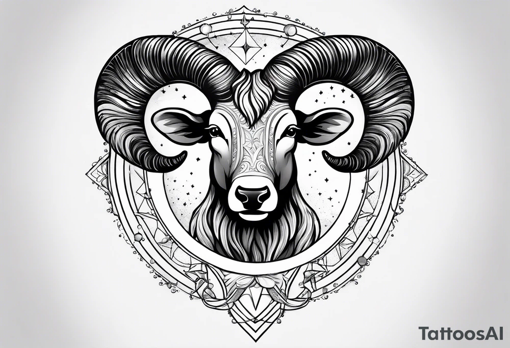 Aries constellation with stars tattoo idea