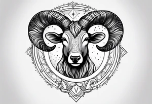 Aries constellation with stars tattoo idea
