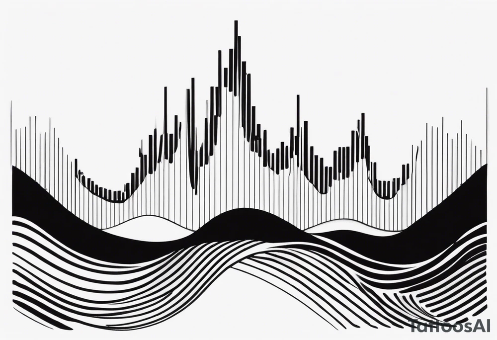 sound wave spectrum tattoo idea