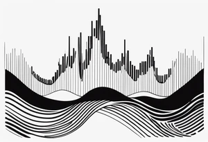 sound wave spectrum tattoo idea