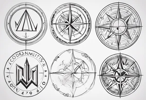 coordinates 43.4544354 and -73.6893921 using N and W tattoo idea