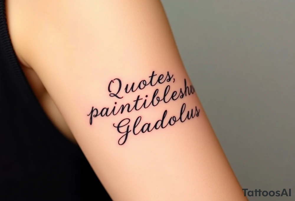 Quotes, paintbrushes, Gladiolus tattoo idea