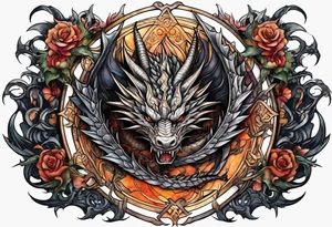 dark sun dragon king tattoo idea