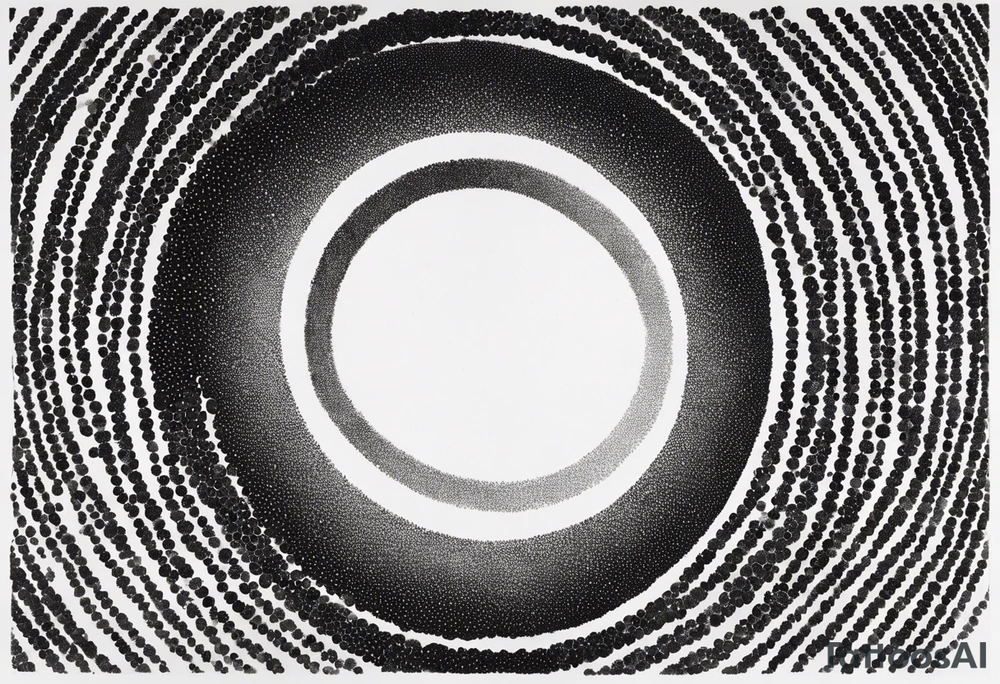 an open Ensō circle, without the "pointers", just the brush circle - representing how light and darkness go togetger tattoo idea