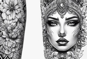 leg sleeve tattoo idea