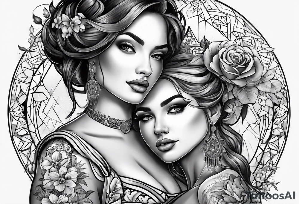 Mom daughter tattoo idea