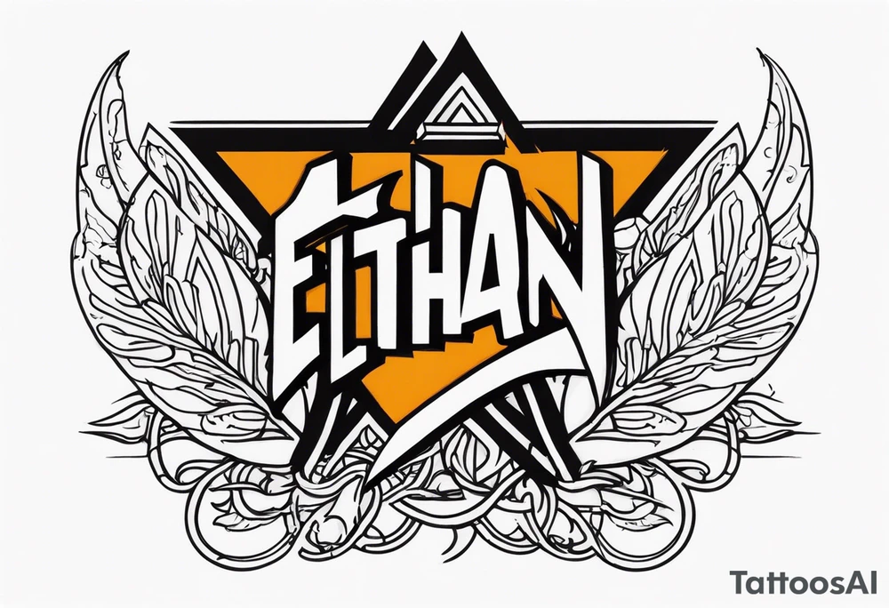 ethan name tattoo idea