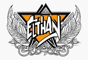 ethan name tattoo idea