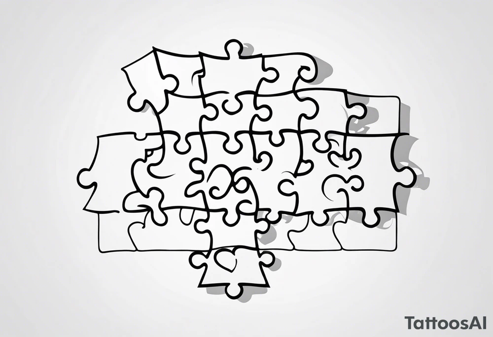 Jigsaw puzzle piece tattoo idea