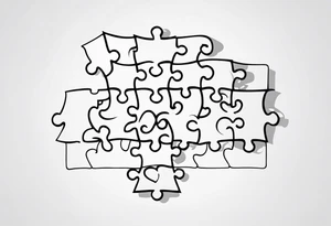 Jigsaw puzzle piece tattoo idea