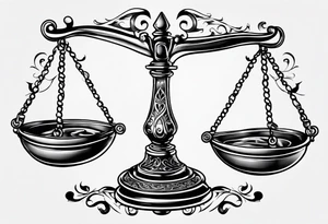 scales of libra tattoo idea