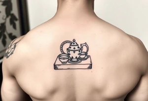 Old school hotel matchbook with fine china on the cover tattoo idea