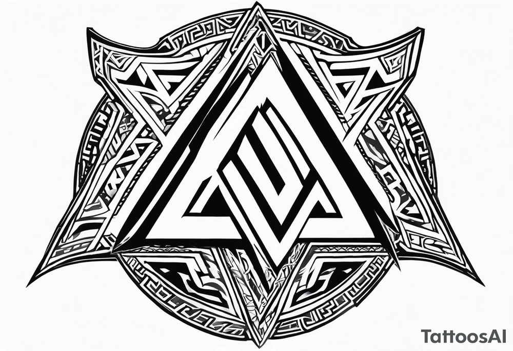 Valhalla sword shield valknut tattoo idea