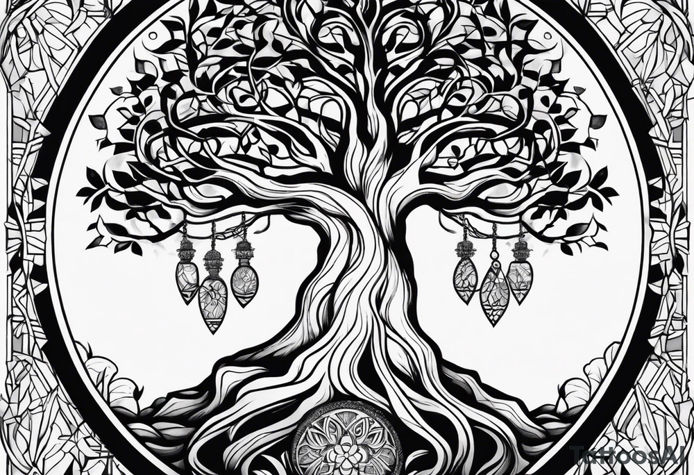 tree of life spiritual tattoo idea