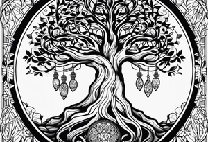 tree of life spiritual tattoo idea