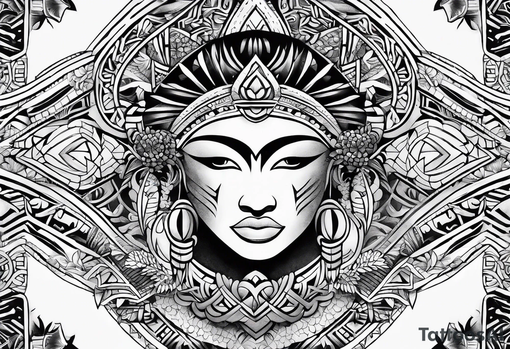 Polynesian minimal neck  tattoo tattoo idea