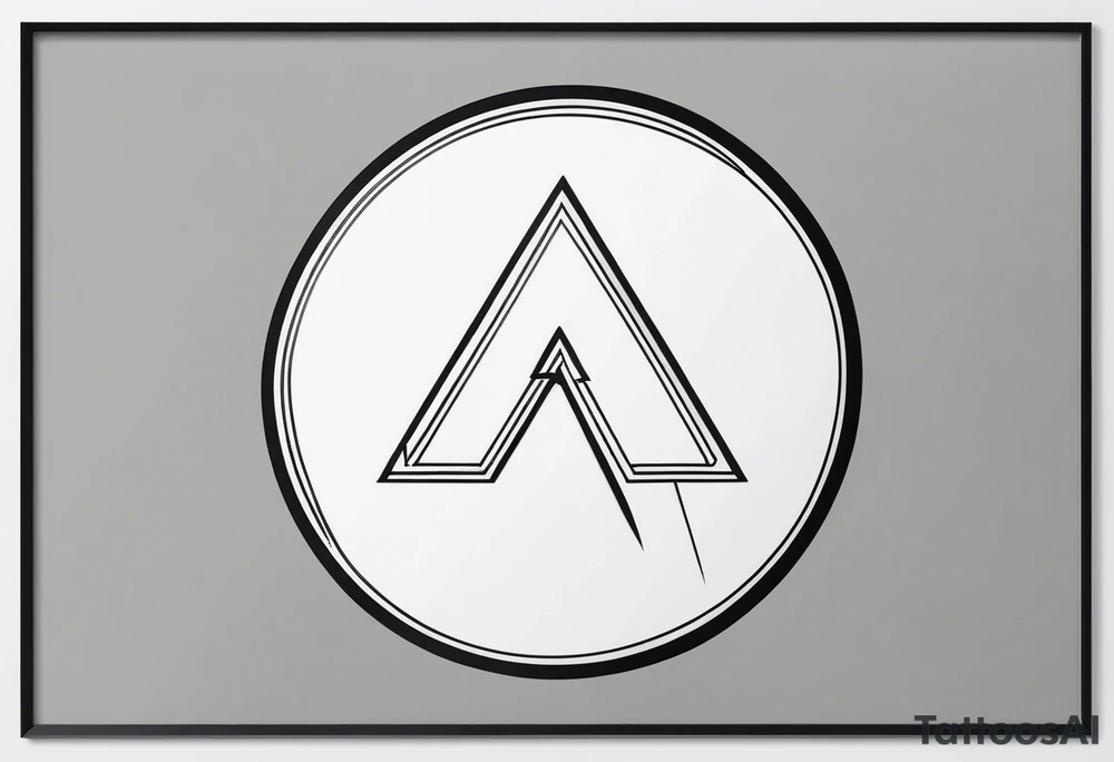 letter delta inside a chain circle, subtle, womanly, simplistic tattoo idea