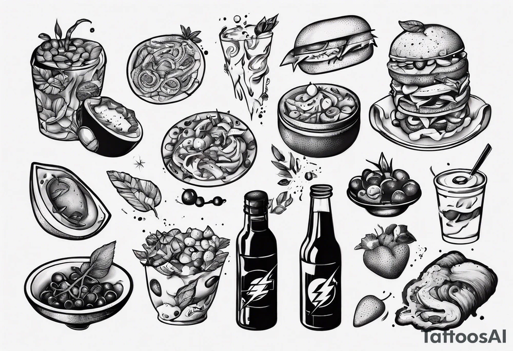 flash art
food tattoo idea