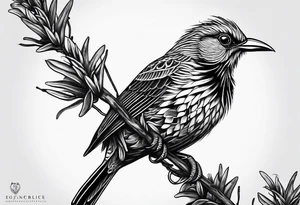 red wattlebird tattoo idea