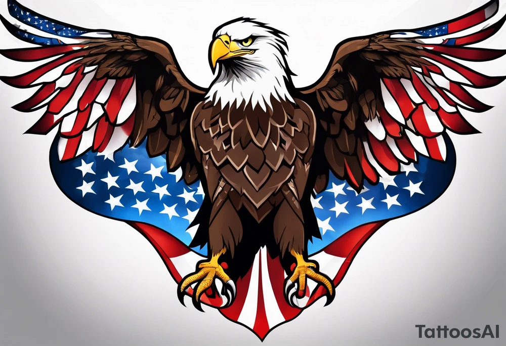 Eagle usa flag tattoo idea