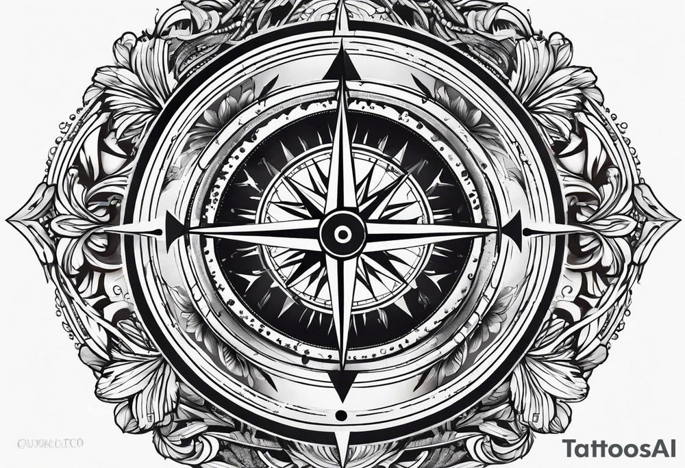 compass tattoo idea