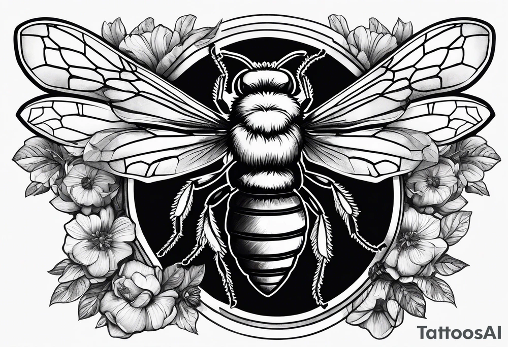 A forearm tattoo of a ruby gemstone and a honey bee tattoo idea A forearm tattoo of a ruby gemstone and a honey bee tattoo idea