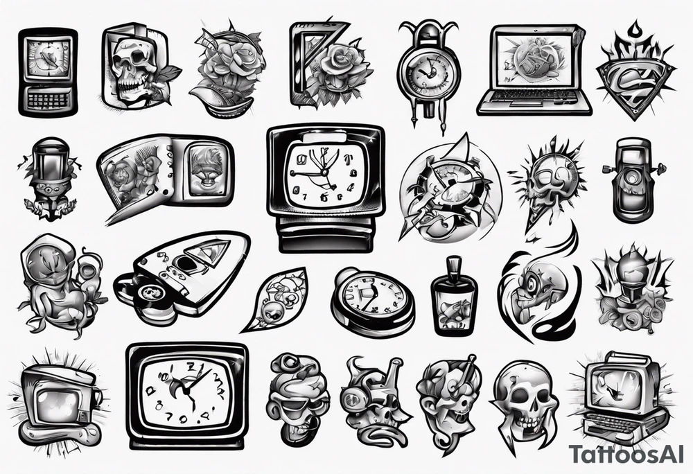 Computer time tattoo idea