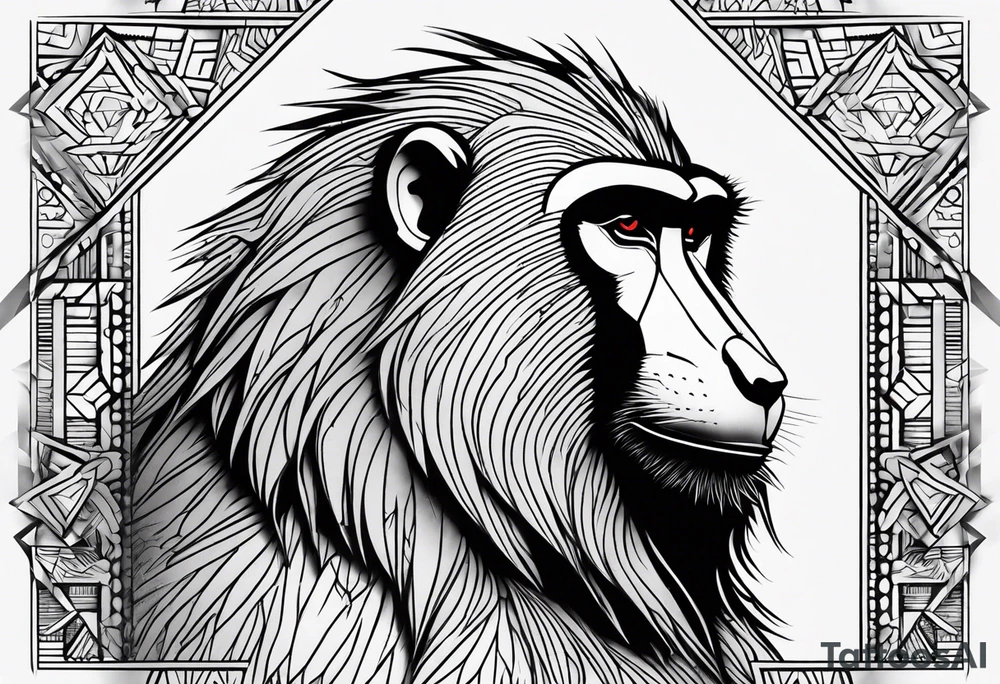 Baboon tattoo idea
