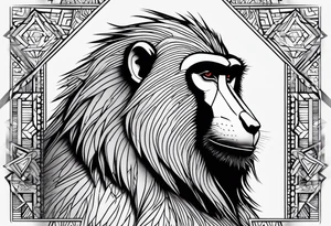 Baboon tattoo idea