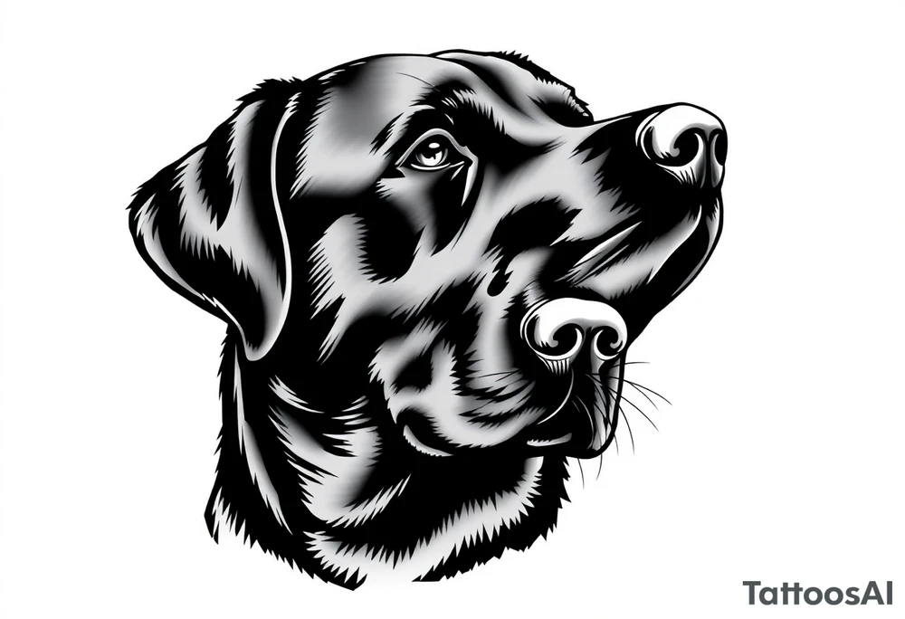 Black Labrador tattoo idea