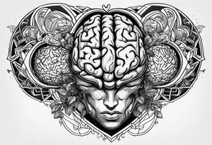 brain, heart, Battle tattoo idea