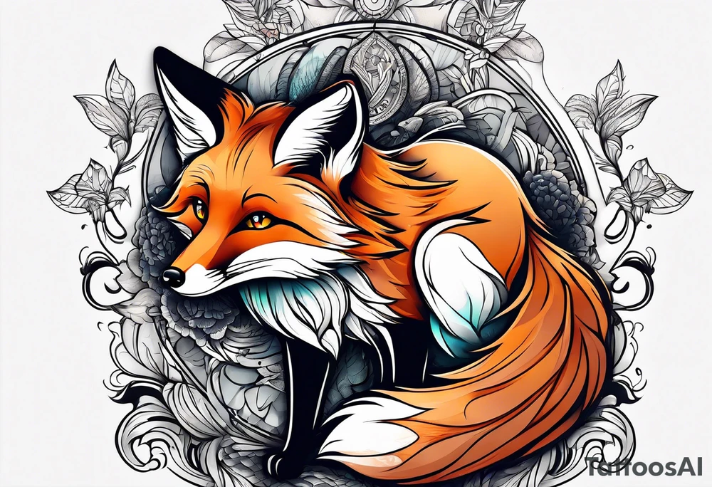 animal fox tattoo idea