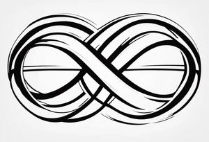 Double infinity symbol with TB5 shown once inside symbol tattoo idea