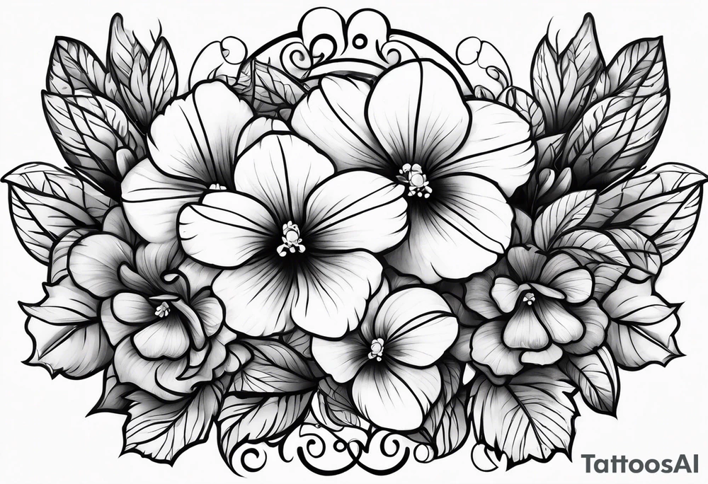Violets tattoo idea
