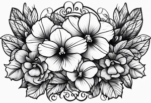 Violets tattoo idea