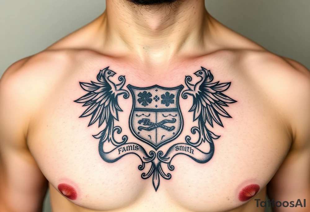 Smith, Irish family crest very intricate tattoo idea