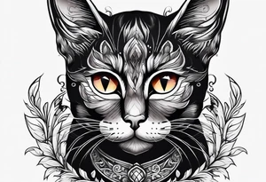 Black cat inside arm tattoo idea
