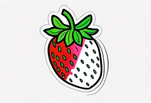 Graffiti Rainbow Strawberry tattoo idea