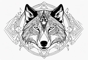 wolf stars tattoo idea