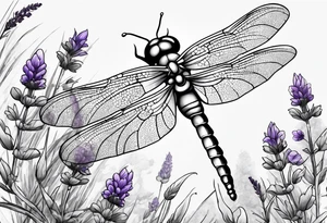 Book lavender dragonfly bee standing stones tattoo idea