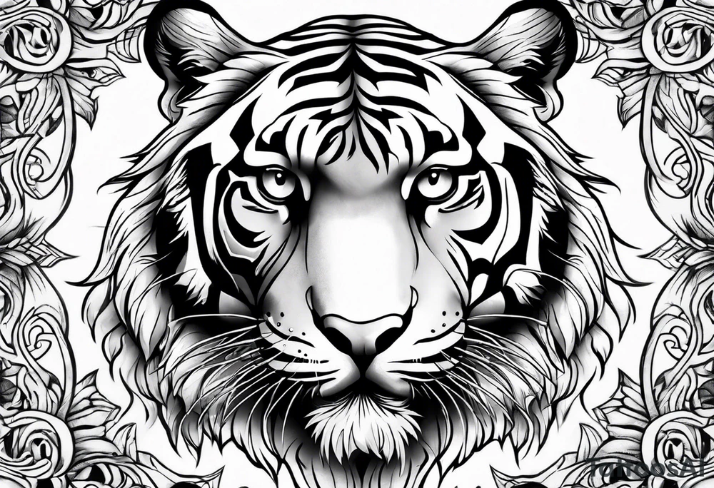 atacking tiger tattoo idea